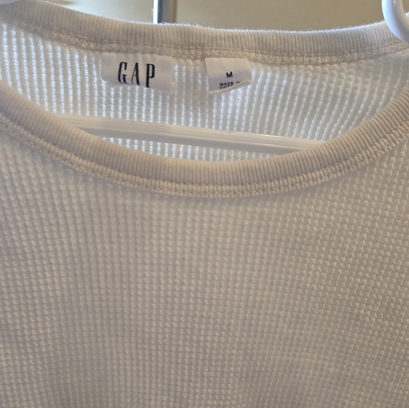 🖤5/$25🐝 GAP Kids'  Medium Unisex White Winter Thermal Top Basic - Picture 2 of 3